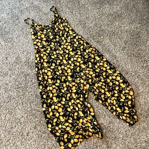 Loft lemon print jumpsuit